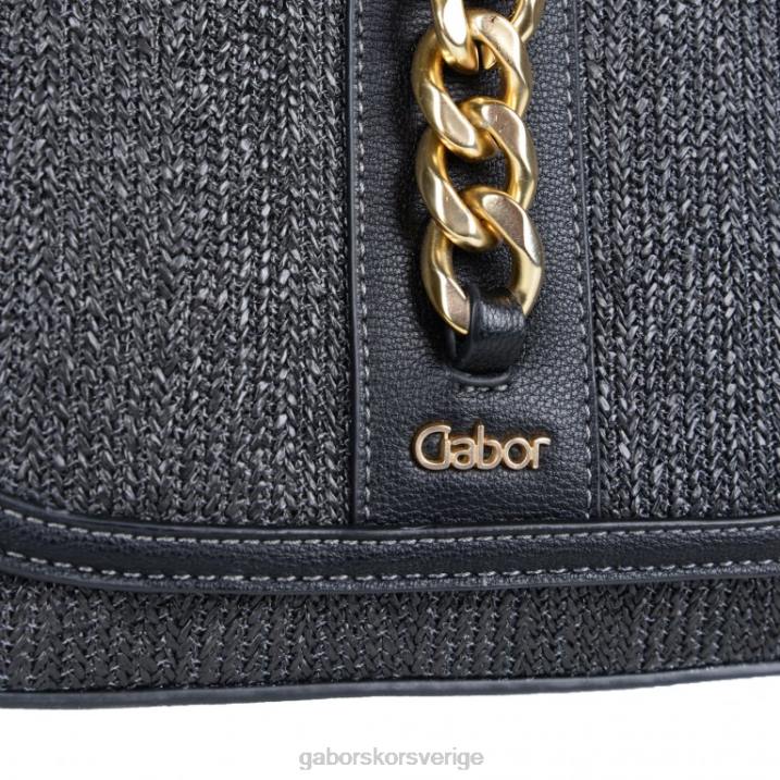 blandat svart Tillbehör Gabor kvinnor manu sadelväska handväska 82BP308