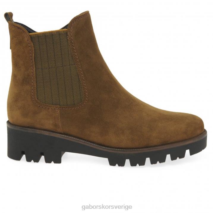 cognac mocka Skodon Gabor kvinnor newport chelsea stövlar 82BP212