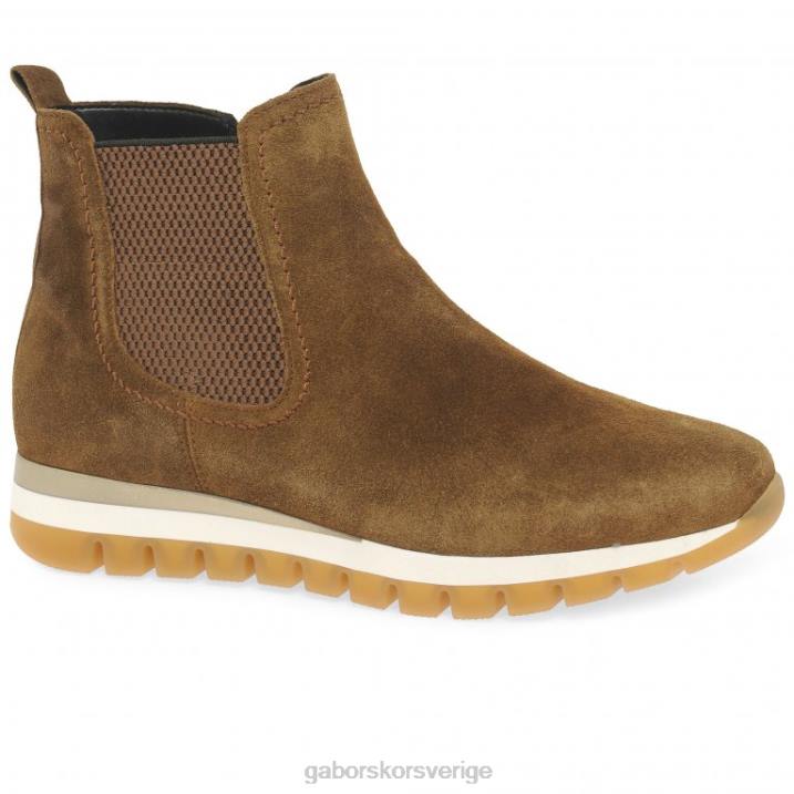 cognac mocka Skodon Gabor kvinnor teller ankelboots 82BP227