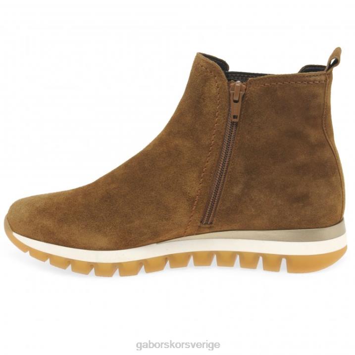 cognac mocka Skodon Gabor kvinnor teller ankelboots 82BP227