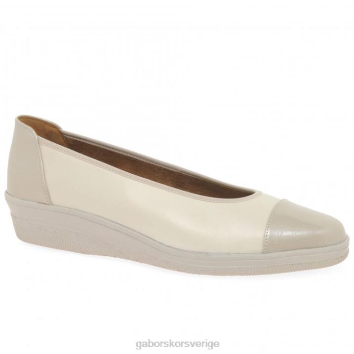 elfenben/puder patent Skodon Gabor kvinnor petunia patentaccent lågklackade pumps 82BP116