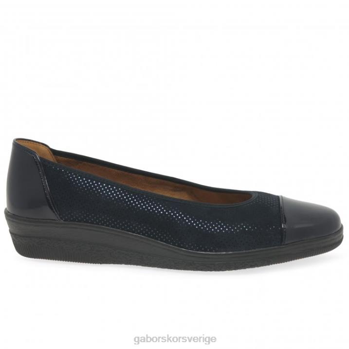 havsprick/patent Skodon Gabor kvinnor petunia patentaccent lågklackade pumps 82BP113