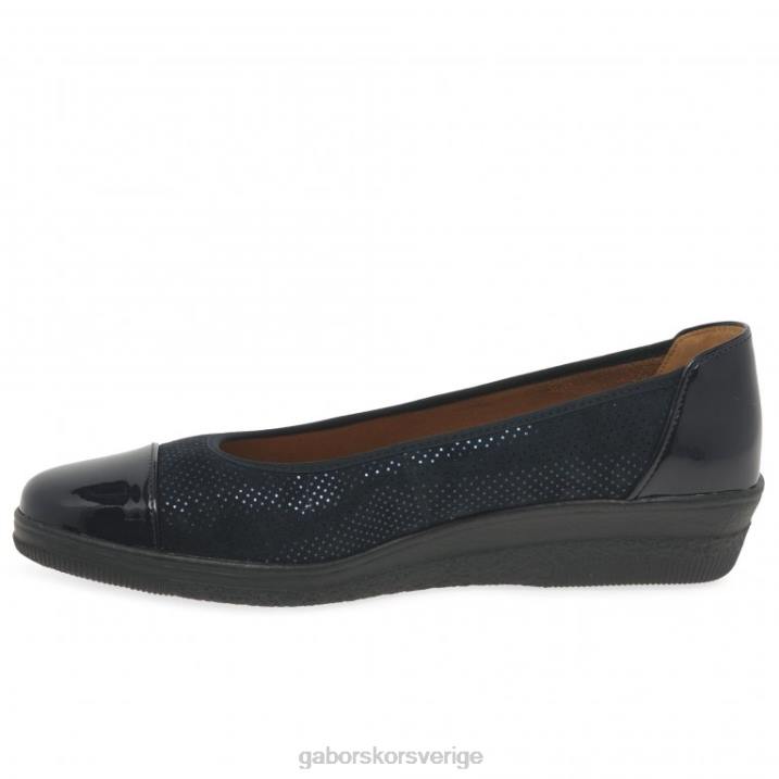 havsprick/patent Skodon Gabor kvinnor petunia patentaccent lågklackade pumps 82BP113