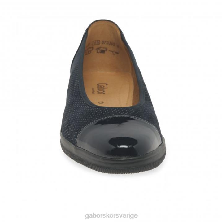 havsprick/patent Skodon Gabor kvinnor petunia patentaccent lågklackade pumps 82BP113