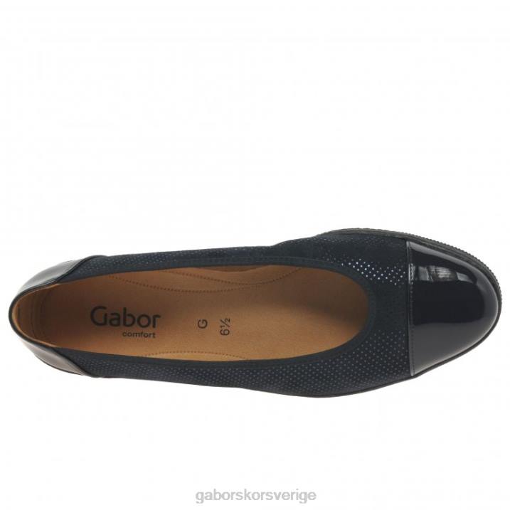 havsprick/patent Skodon Gabor kvinnor petunia patentaccent lågklackade pumps 82BP113