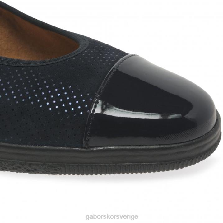 havsprick/patent Skodon Gabor kvinnor petunia patentaccent lågklackade pumps 82BP113