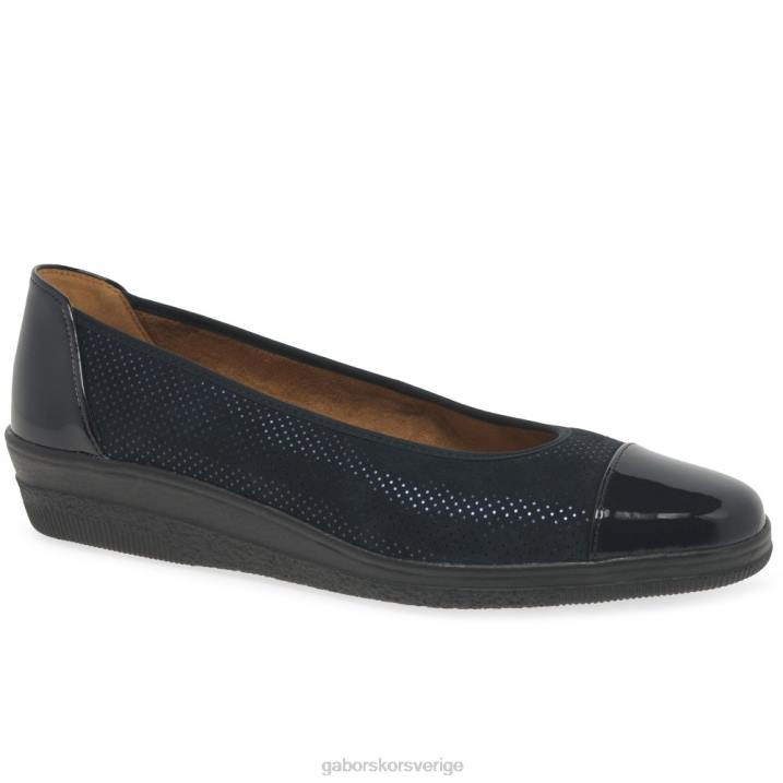 havsprick/patent Skodon Gabor kvinnor petunia patentaccent lågklackade pumps 82BP113