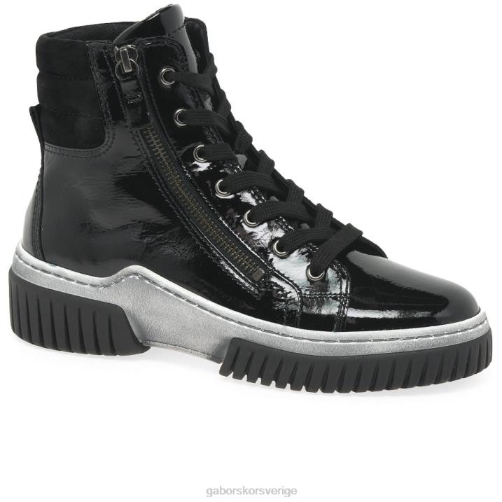 svart patent 2 Skodon Gabor kvinnor akacia ankelstövlar 82BP240