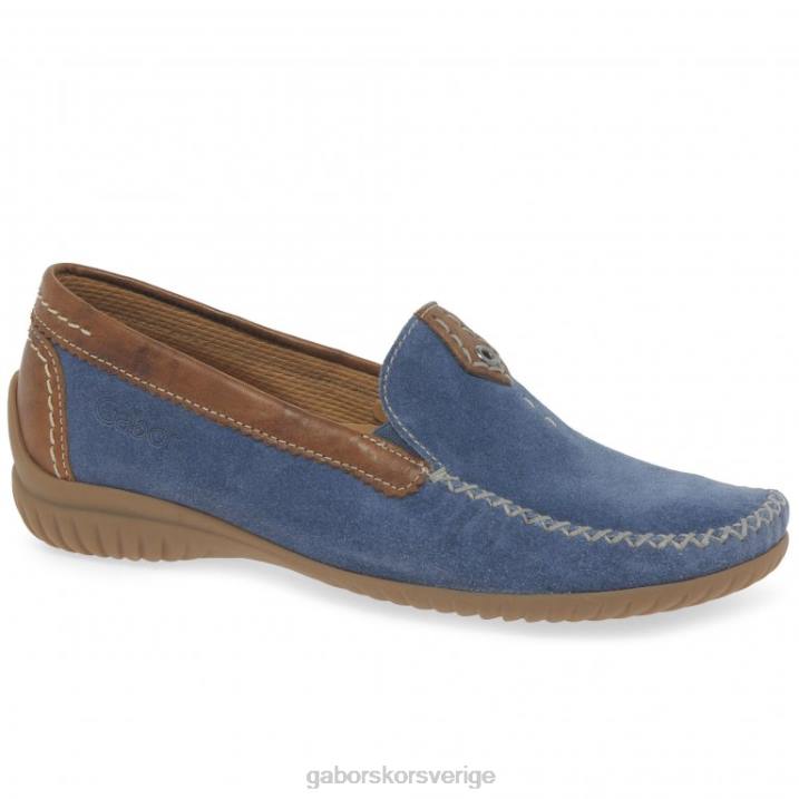 jeans mocka/whisky Skodon Gabor kvinnor Kalifornien sportiga mockasiner 82BP83