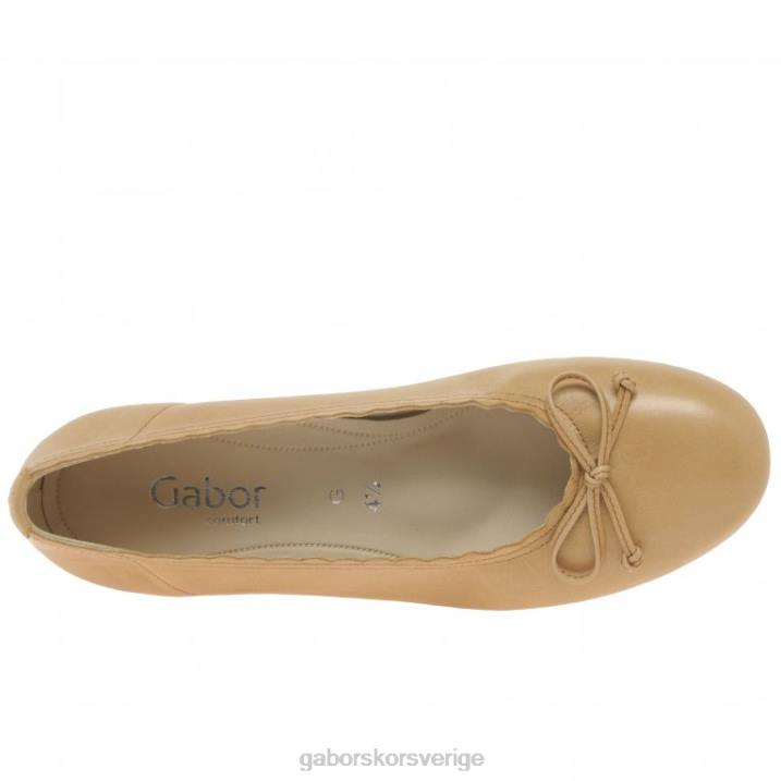 jordnötsläder Skodon Gabor kvinnor conchita balett pumps 82BP27