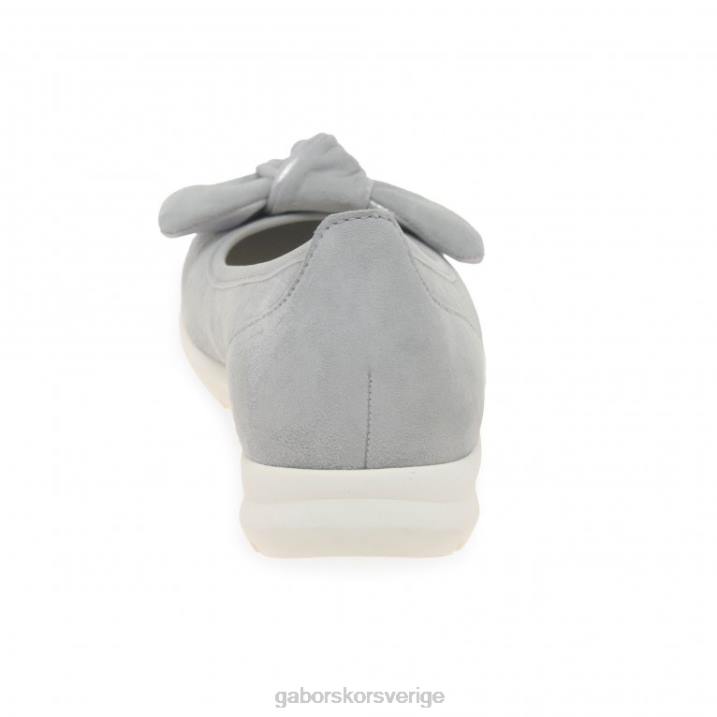 ljusgrå mocka/metallic Skodon Gabor kvinnor salerna skor 82BP21