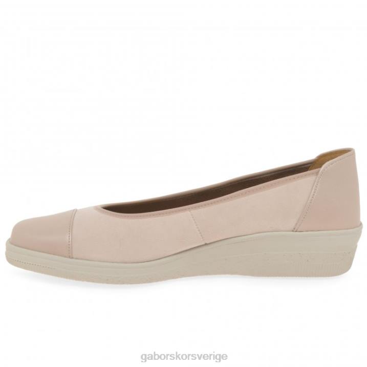 ljusrosa mocka Skodon Gabor kvinnor petunia patentaccent lågklackade pumps 82BP117