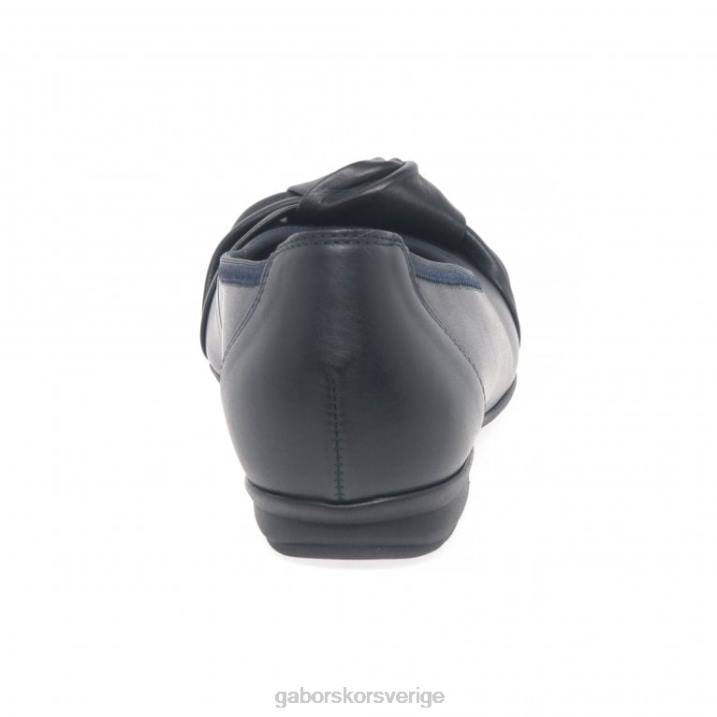 marinblått läder Skodon Gabor kvinnor ashlene fritidsskor 82BP90