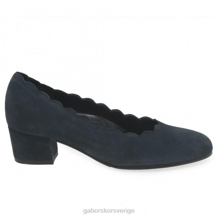 mörkblå mocka Skodon Gabor kvinnor gigi domstol skor 82BP44