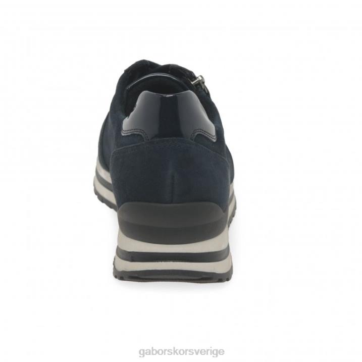mörkblå mocka Skodon Gabor kvinnor nulon tränare 82BP146