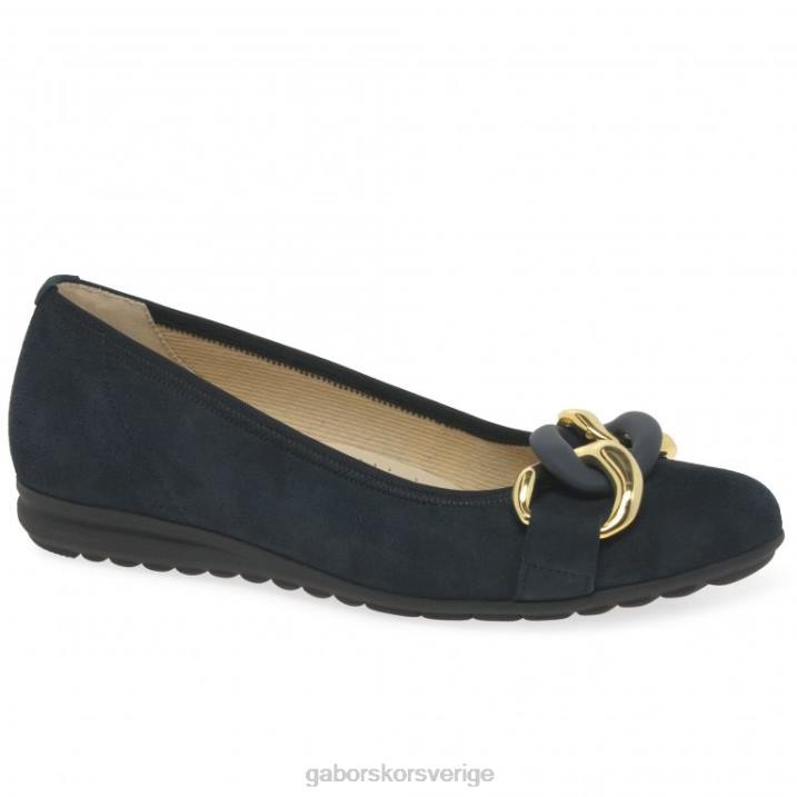 mörkblå mocka Skodon Gabor kvinnor sabia vardagsskor 82BP6