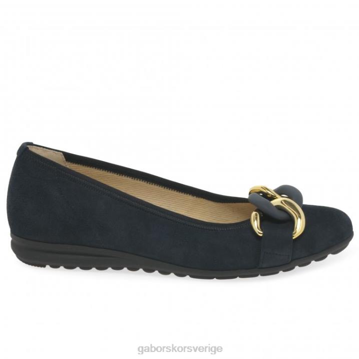 mörkblå mocka Skodon Gabor kvinnor sabia vardagsskor 82BP6