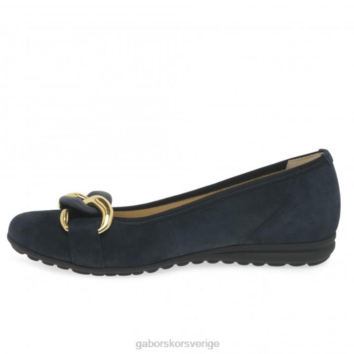 mörkblå mocka Skodon Gabor kvinnor sabia vardagsskor 82BP6