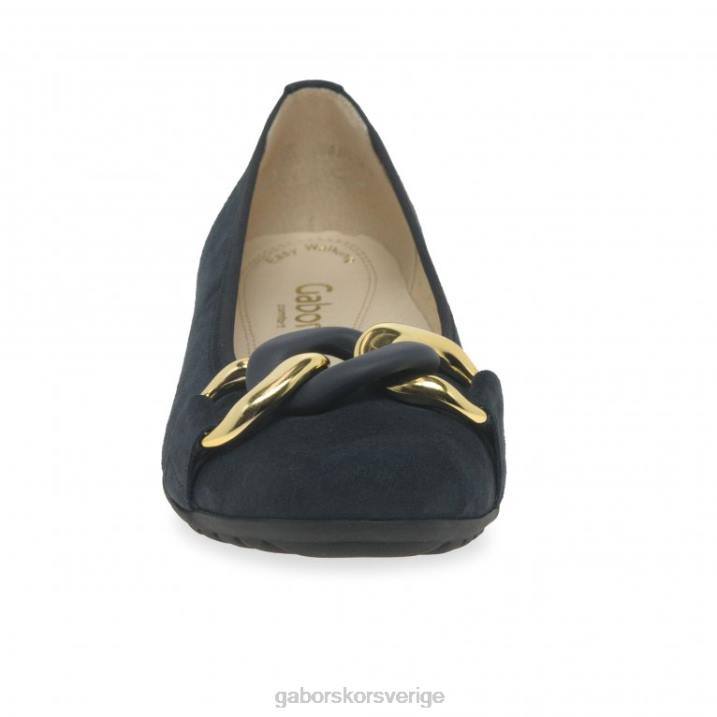 mörkblå mocka Skodon Gabor kvinnor sabia vardagsskor 82BP6