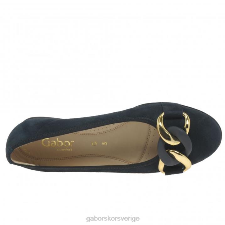 mörkblå mocka Skodon Gabor kvinnor sabia vardagsskor 82BP6