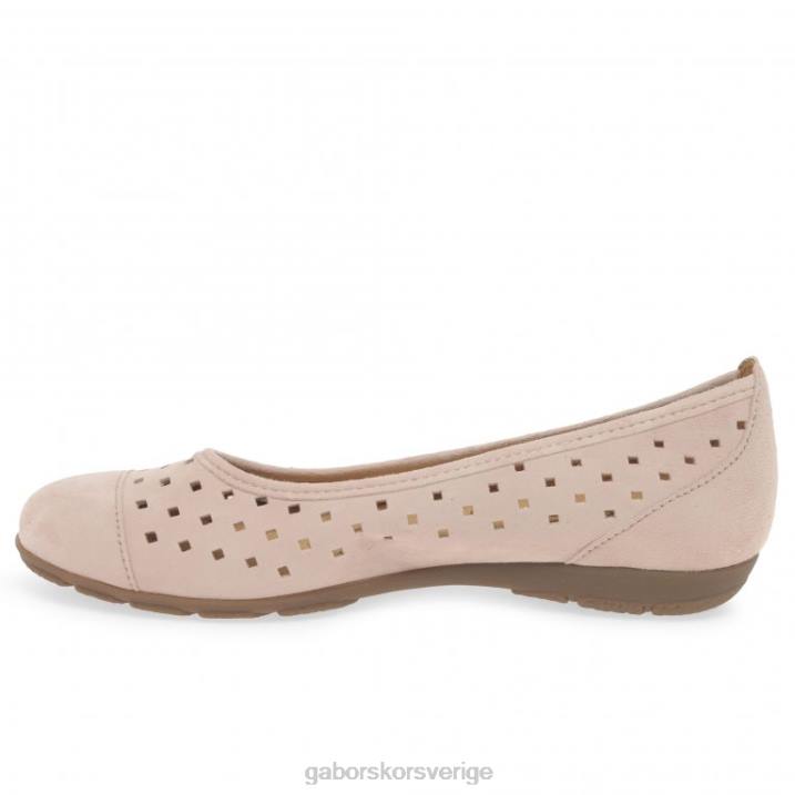 rouge mocka Skodon Gabor kvinnor fritidsskor med volang med stansade detaljer 82BP77