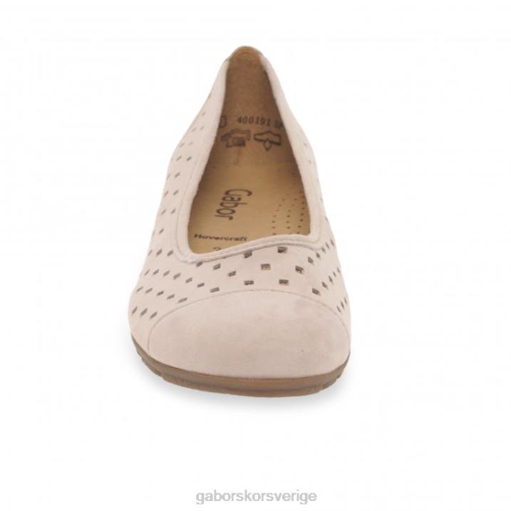 rouge mocka Skodon Gabor kvinnor fritidsskor med volang med stansade detaljer 82BP77