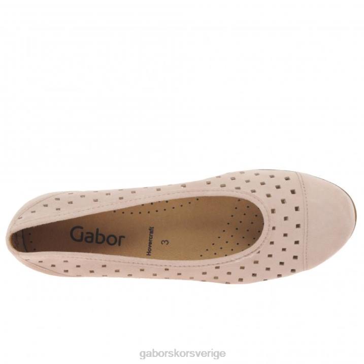 rouge mocka Skodon Gabor kvinnor fritidsskor med volang med stansade detaljer 82BP77