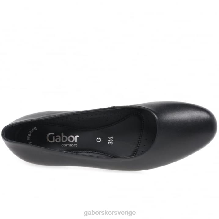 svart Skodon Gabor kvinnor brambling domstol skor 82BP42
