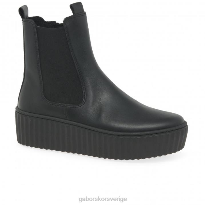 svart Skodon Gabor kvinnor december chelsea boots 82BP205