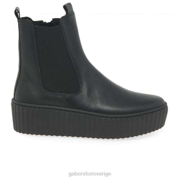 svart Skodon Gabor kvinnor december chelsea boots 82BP205