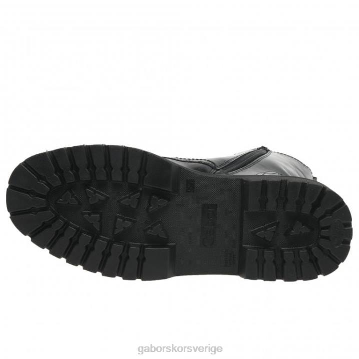 svart Skodon Gabor kvinnor genua militärstövlar 82BP234