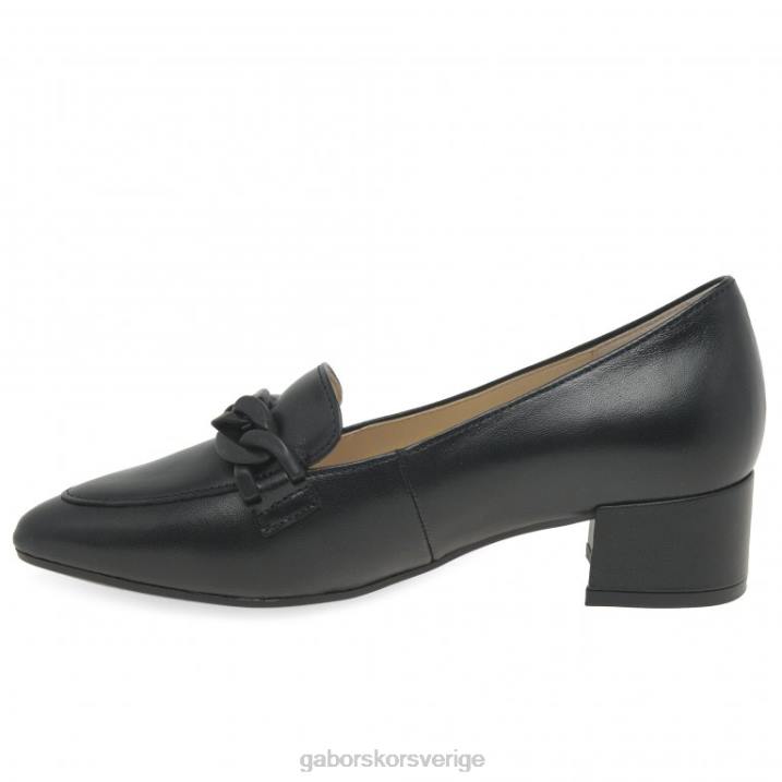 svart Skodon Gabor kvinnor hoolie court skor 82BP68