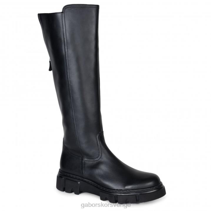 svart Skodon Gabor kvinnor juan knähöga stövlar 82BP273
