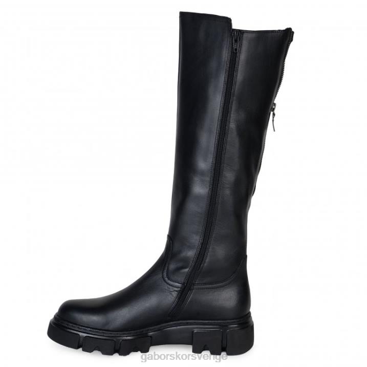 svart Skodon Gabor kvinnor juan knähöga stövlar 82BP273