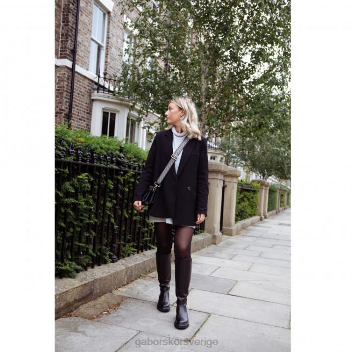 svart Skodon Gabor kvinnor juan knähöga stövlar 82BP273