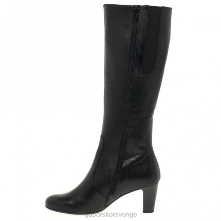 svart Skodon Gabor kvinnor kanske s slim fit knähöga stövlar 82BP271