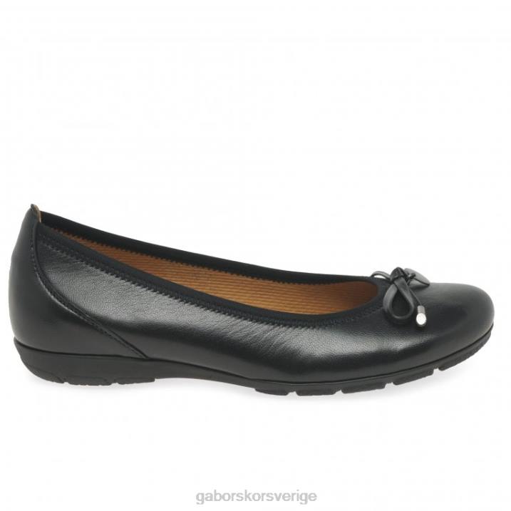 svart Skodon Gabor kvinnor ringbalettpumpar 82BP22