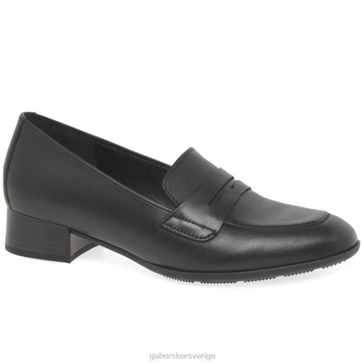 svart Skodon Gabor kvinnor rätt penny loafers 82BP322