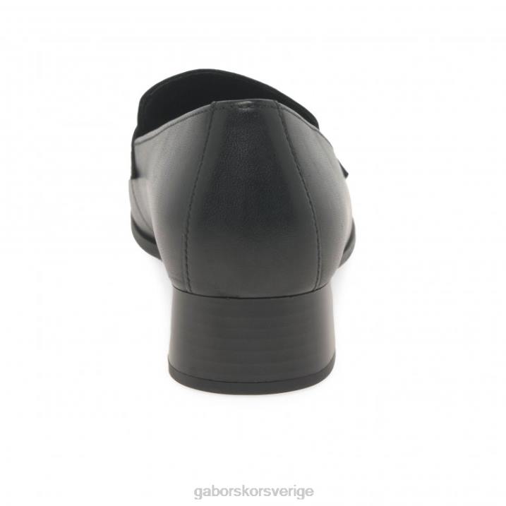 svart Skodon Gabor kvinnor rätt penny loafers 82BP322