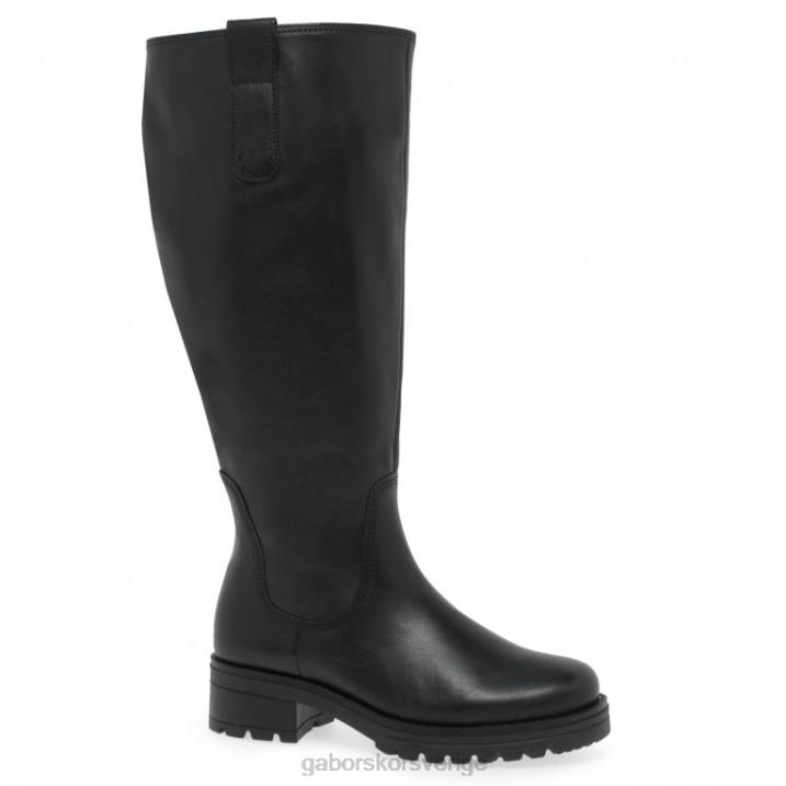 svart Skodon Gabor kvinnor sadberge xl knähöga stövlar 82BP336