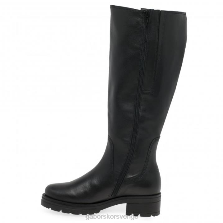 svart Skodon Gabor kvinnor sadberge xl knähöga stövlar 82BP336