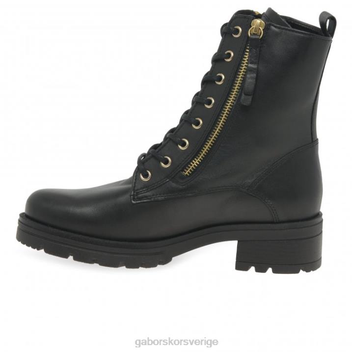 svart Skodon Gabor kvinnor servera biker stövlar 82BP253