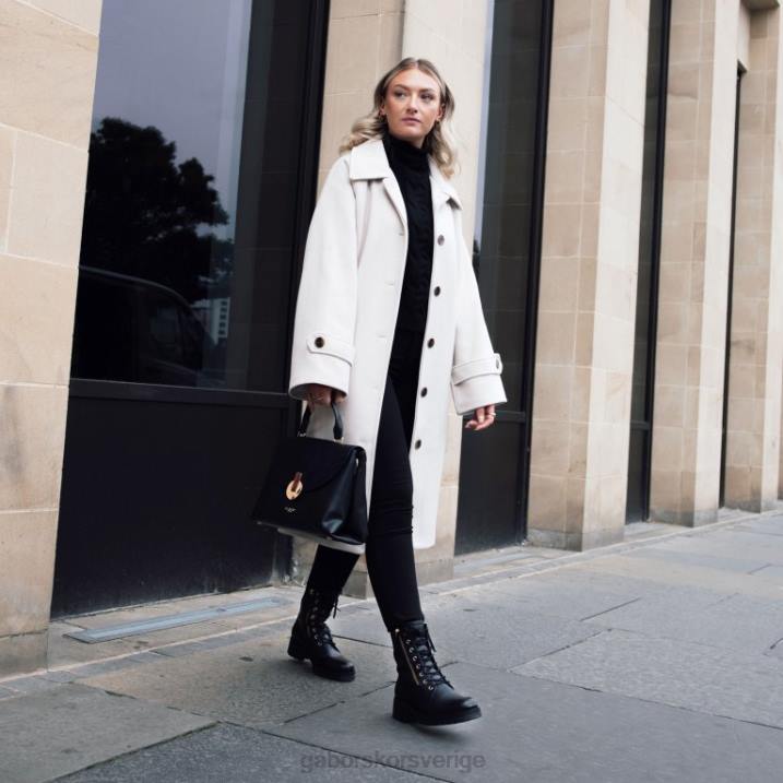 svart Skodon Gabor kvinnor servera biker stövlar 82BP253