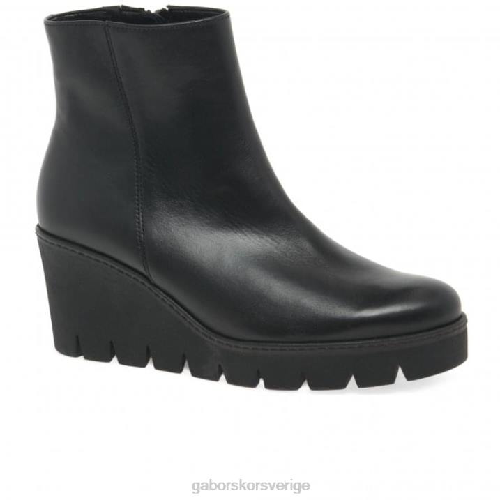 svart Skodon Gabor kvinnor utopia chunky kilklack ankelboots 82BP199