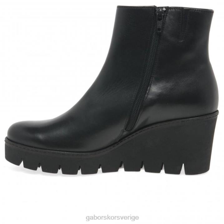 svart Skodon Gabor kvinnor utopia chunky kilklack ankelboots 82BP199