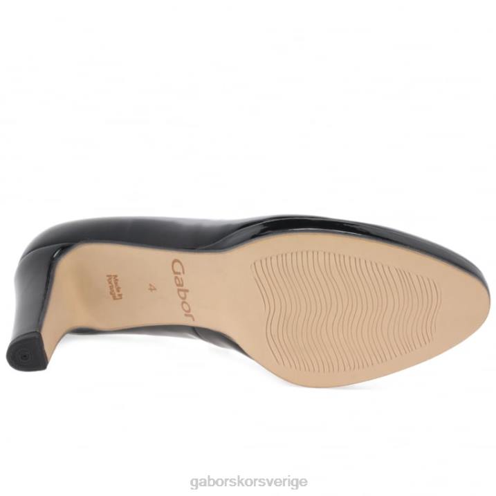 svart ht Skodon Gabor kvinnor fantastiska högklackade domstolsskor 82BP59