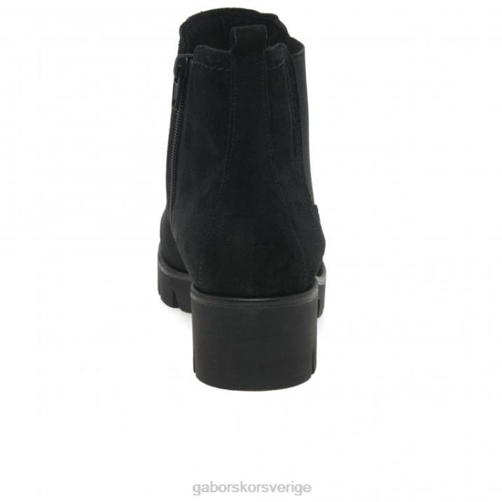 svart mocka Skodon Gabor kvinnor bodo mocka chelsea boots 82BP219