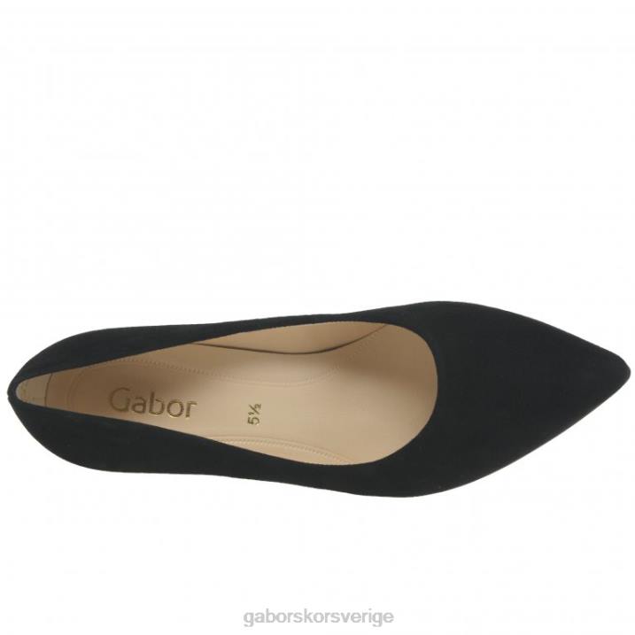 svart mocka Skodon Gabor kvinnor dane court skor 82BP55