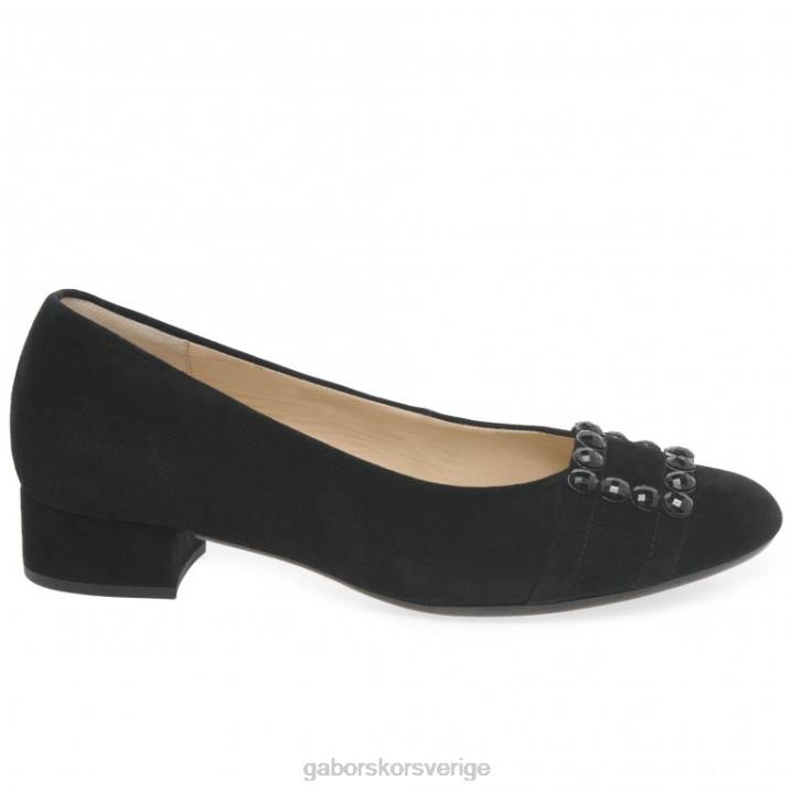 svart mocka Skodon Gabor kvinnor diablo domstol skor 82BP318