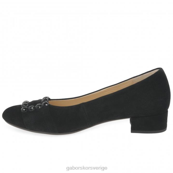 svart mocka Skodon Gabor kvinnor diablo domstol skor 82BP318